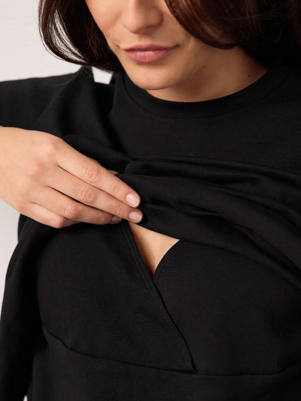 Black and White Maternity Nursing T-Shirts 2 Pack