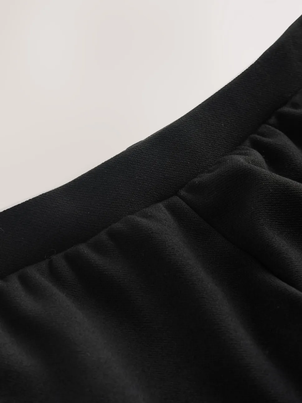 Black Barrel Leg Compact Trousers