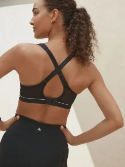 Black B-G Active Sports High Impact Dry Tech Non Pad Bra