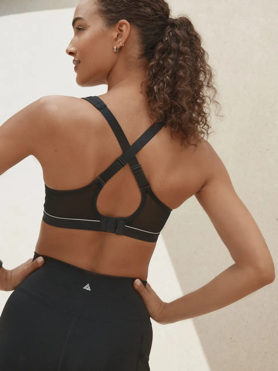 Black B-G Active Sports High Impact Dry Tech Non Pad Bra
