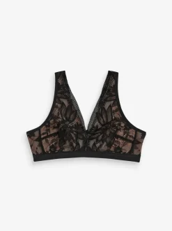 Black B-H Lace Total Support Non Pad Non Wire Ultimate Comfort Bra