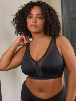Black B-H Total Support Non Wire Ultimate Comfort Bra
