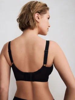 Black B-H Total Support Non Wire Full Cup Ultimate Comfort Bra