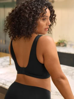 Black B-H Total Support Ultimate Comfort Supersoft Non Pad Non Wire Bra