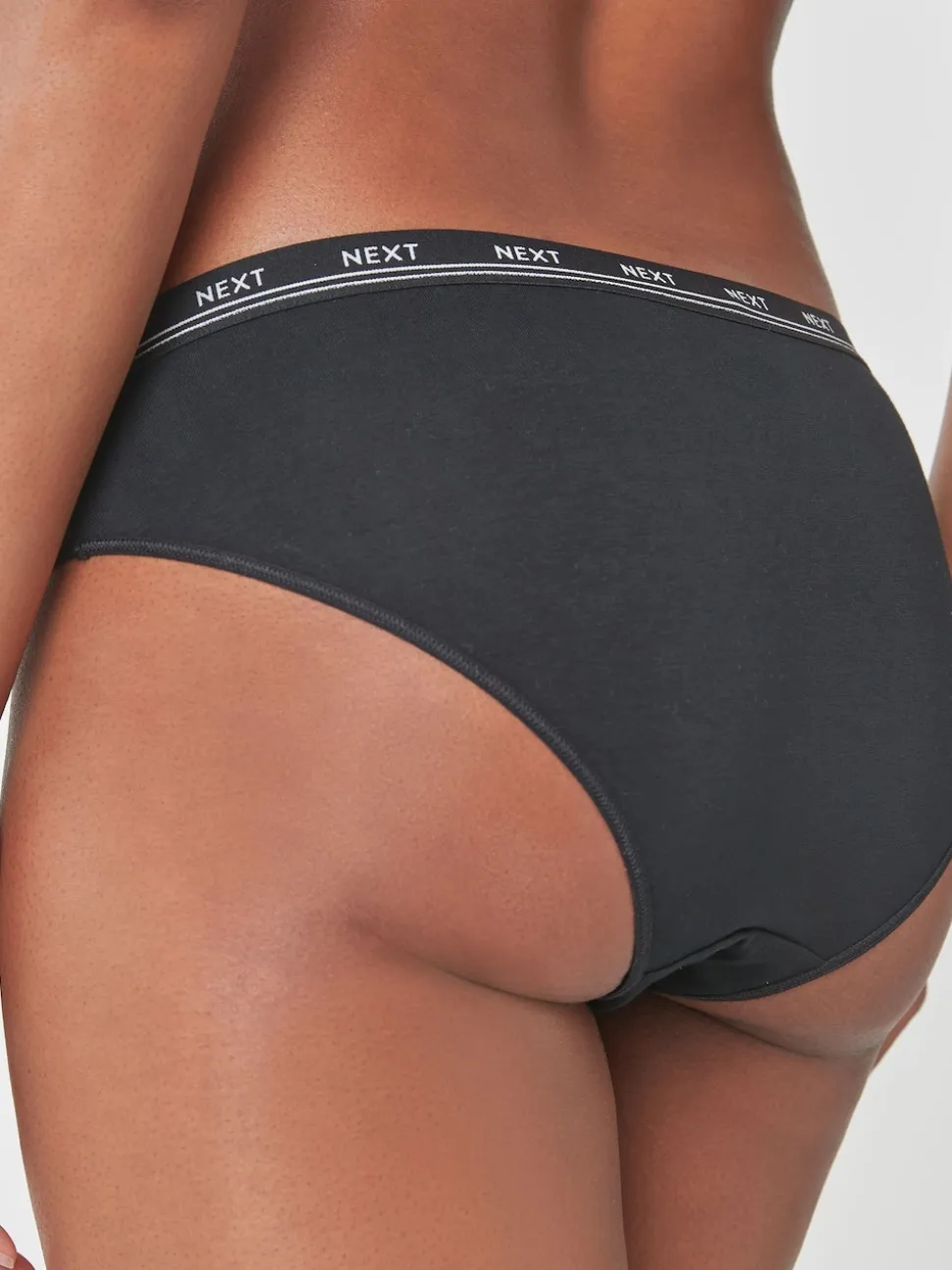 Black Bikini Cotton Logo Knickers 4 Pack