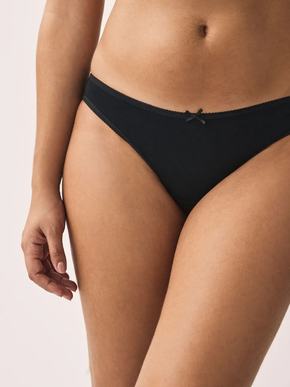 Black Bikini Cotton Rich Knickers 5 Pack