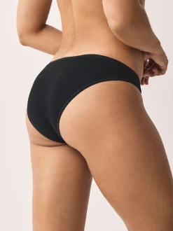 Black Bikini Cotton Rich Knickers 5 Pack
