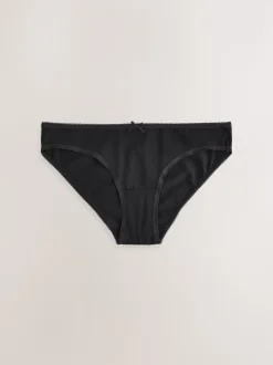 Black Bikini Cotton Rich Knickers 5 Pack