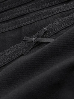 Black Bikini Cotton Rich Knickers 5 Pack