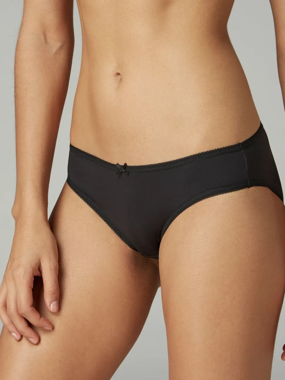 Black Bikini Microfibre Knickers 7 Pack
