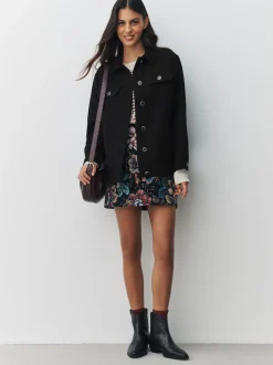 Black Boucle Shacket