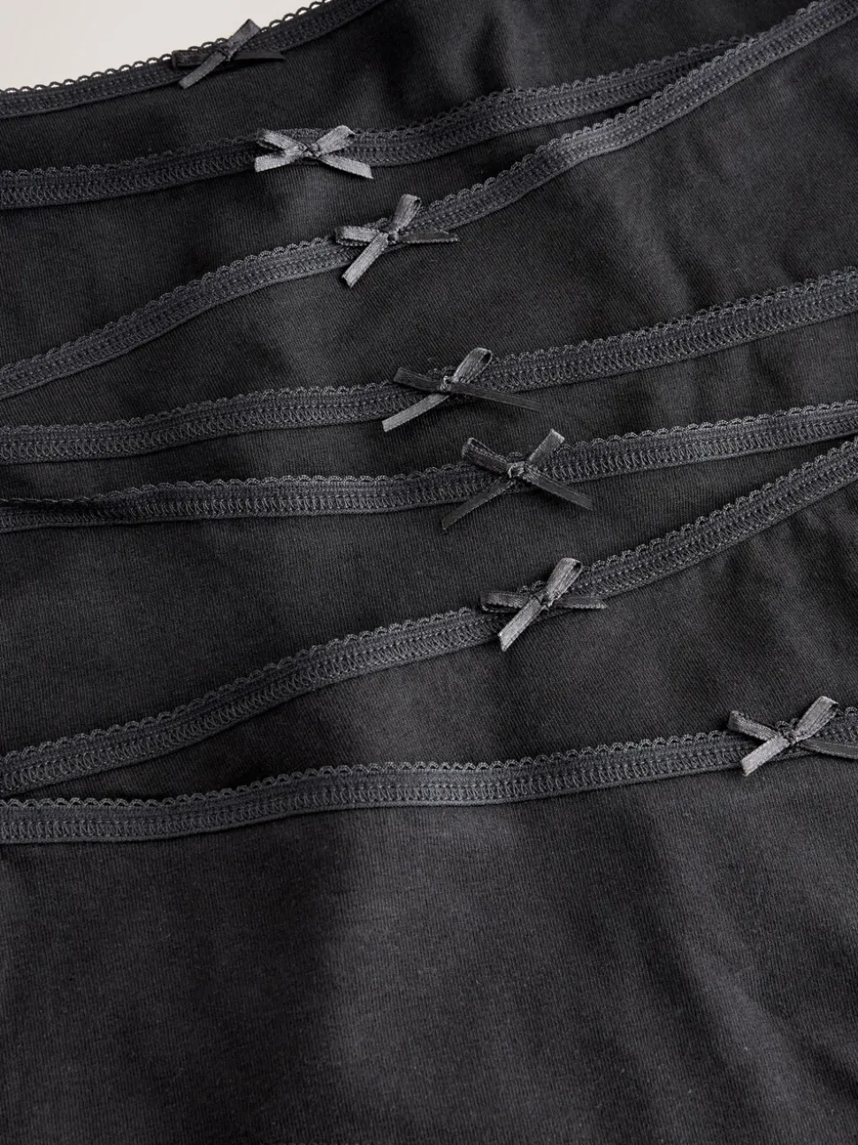 Black Boyshort Cotton Rich Knickers 7 Pack
