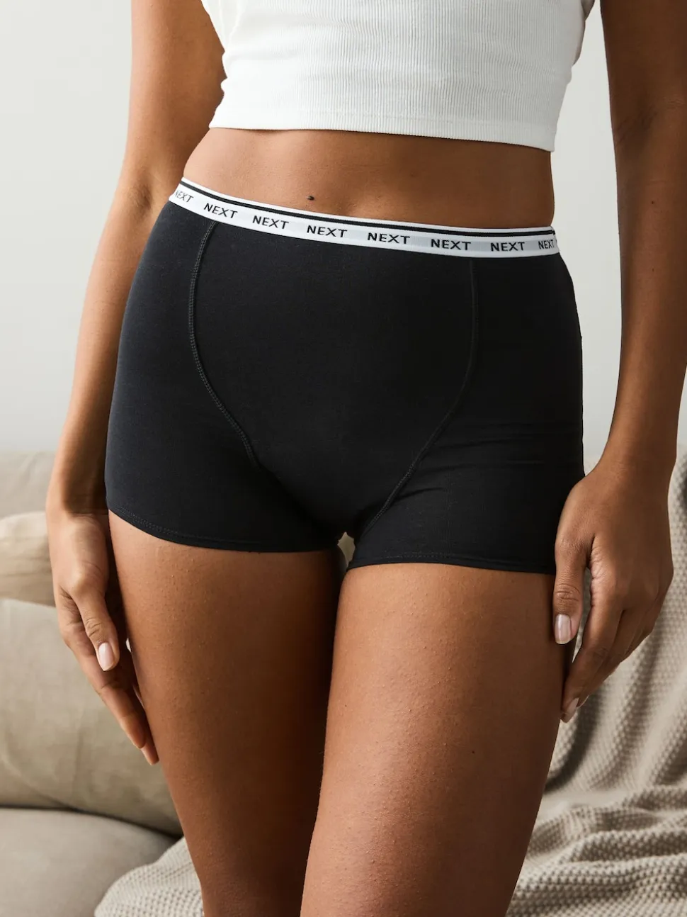 Black Boyshort Heavy Flow Period Knickers 2 Pack