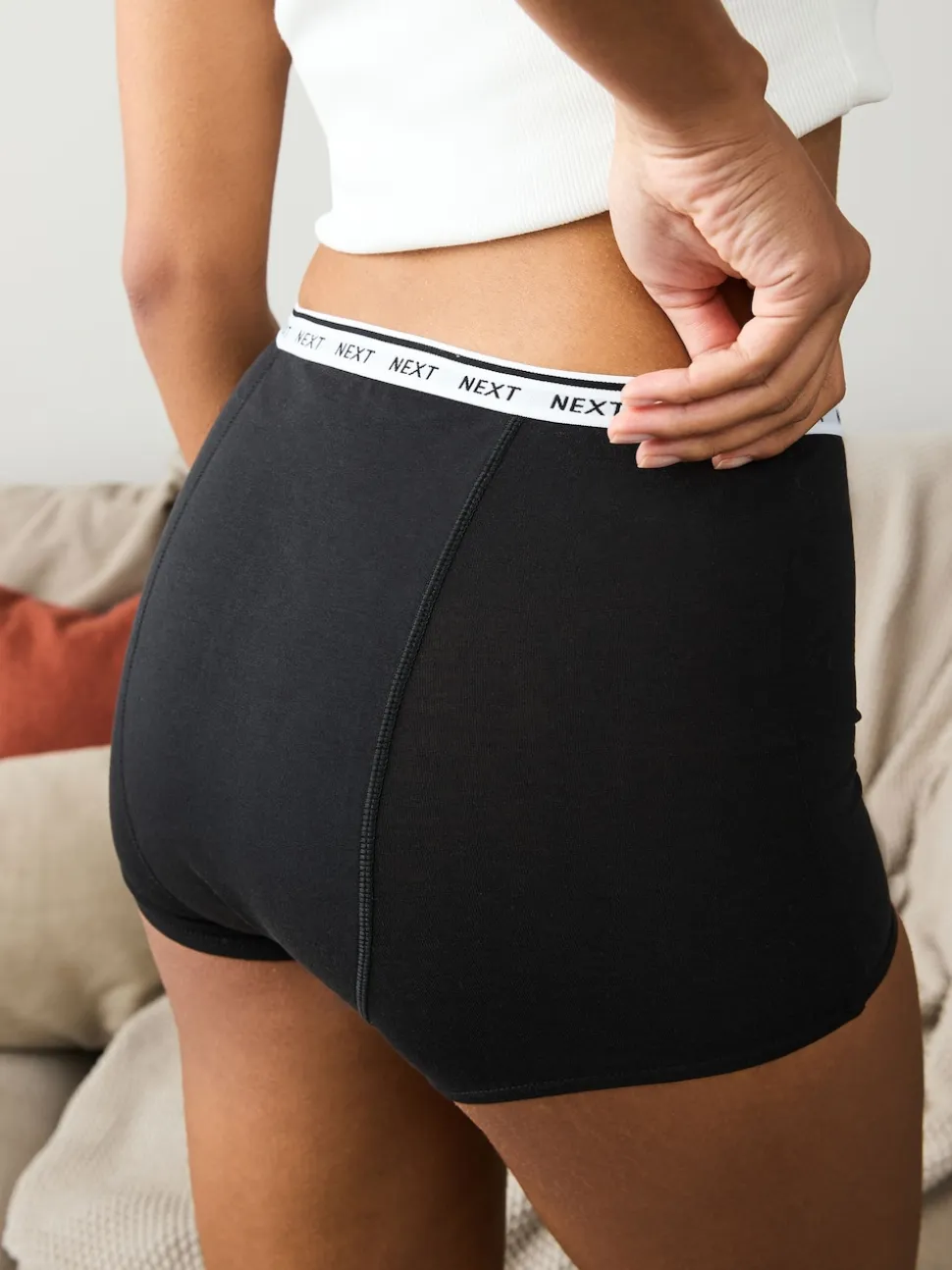 Black Boyshort Heavy Flow Period Knickers 2 Pack