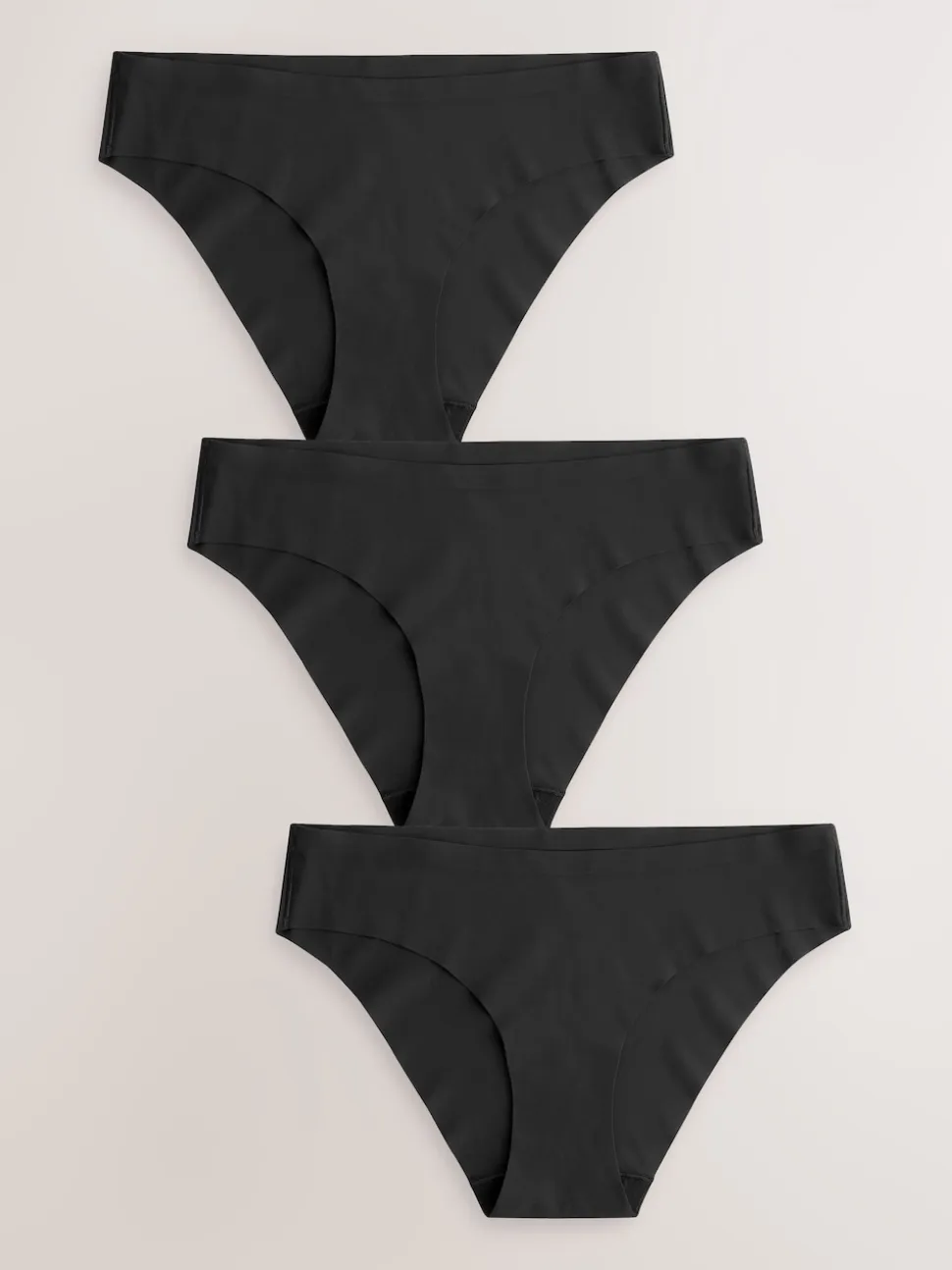 Black Brazilian No VPL Comfort Knickers 3 Pack