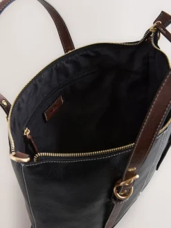 Black Buckle Hand Held Bag