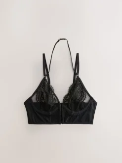Black Bustier A-E Lace Bra