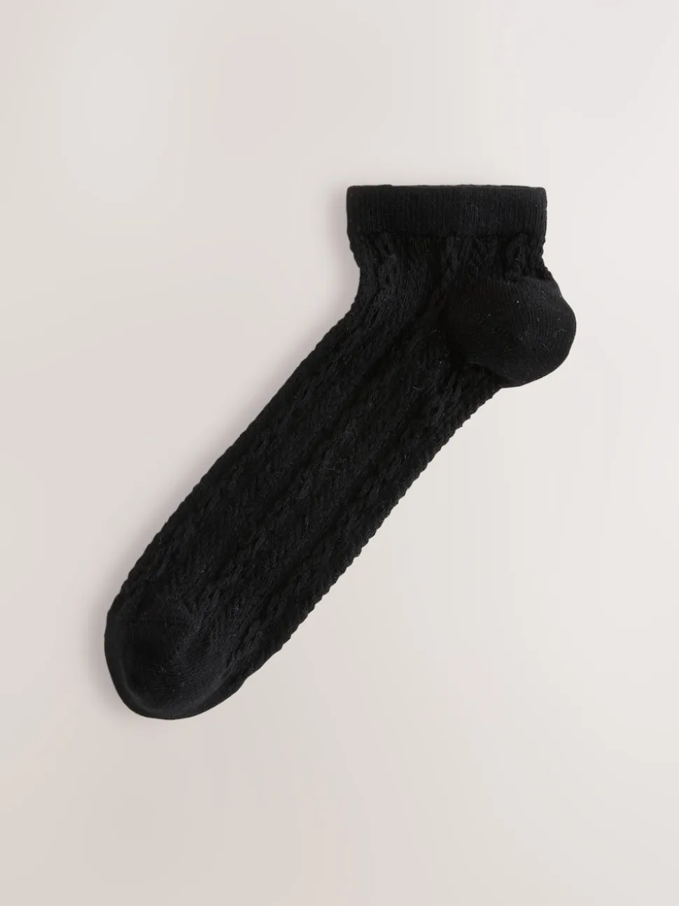 Black Cable Cable Trainer Socks 4 Pack
