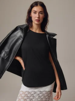 Black Cap Sleeve T-Shirt