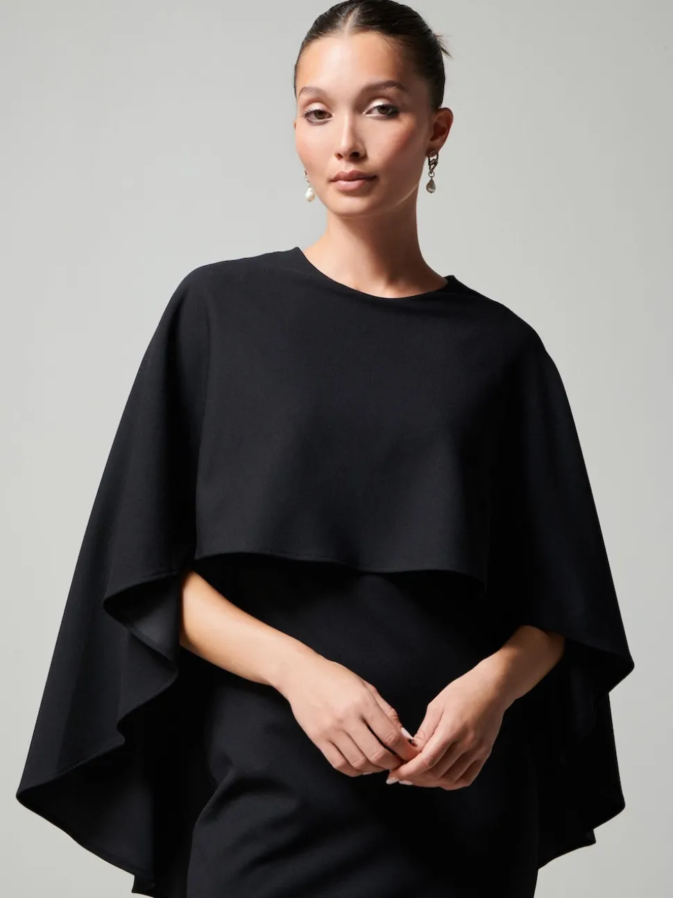 Black Cape Maxi Dress