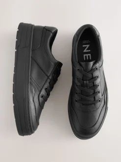 Black Cleat Chunky Lace Up Trainers