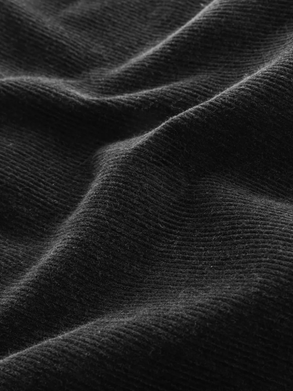 Black Cord Barrel Leg Trousers