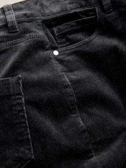 Black Cord Bootcut Trousers