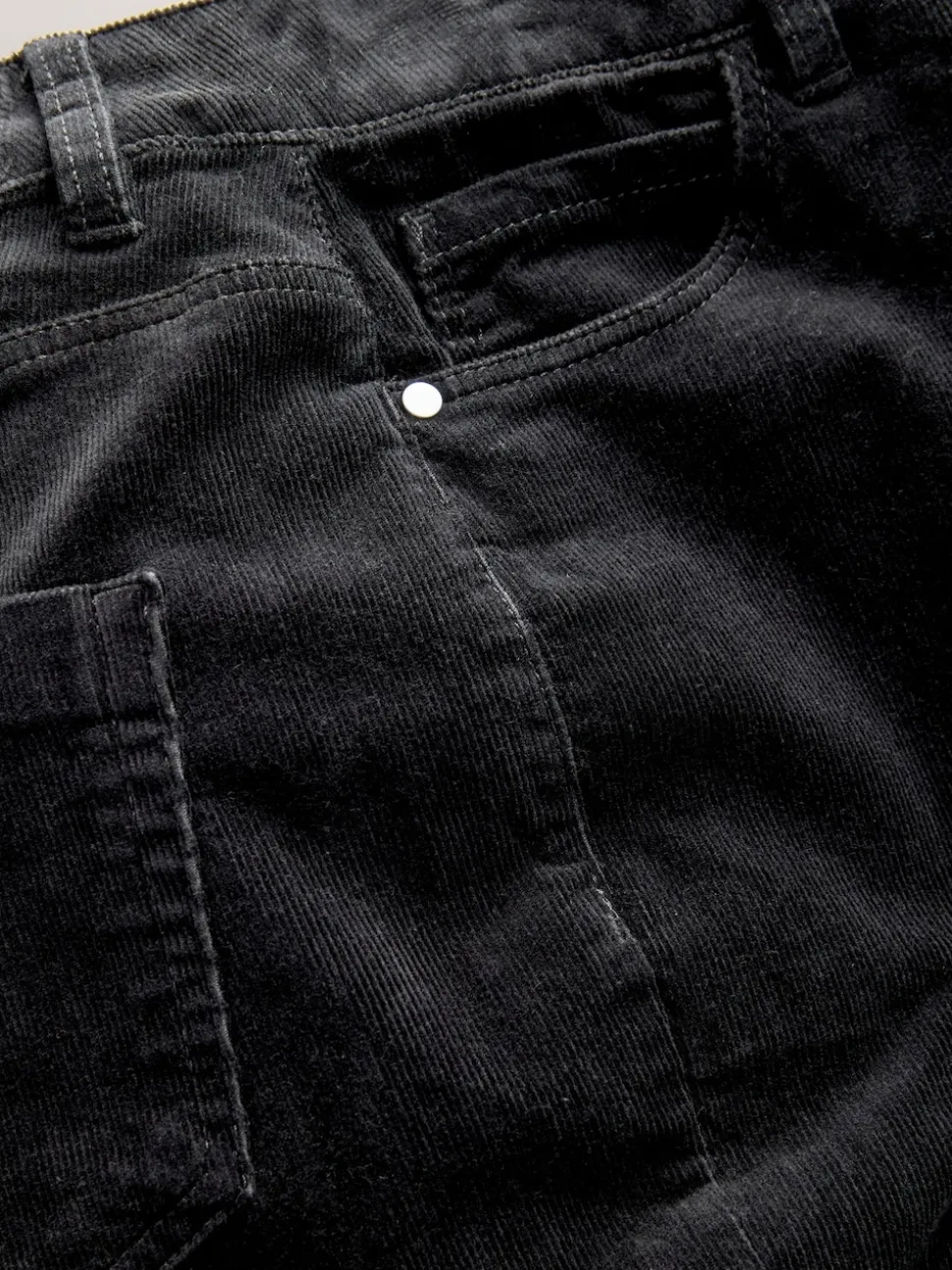 Black Cord Bootcut Trousers