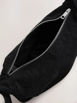 Black Cord Effect Sling Bag
