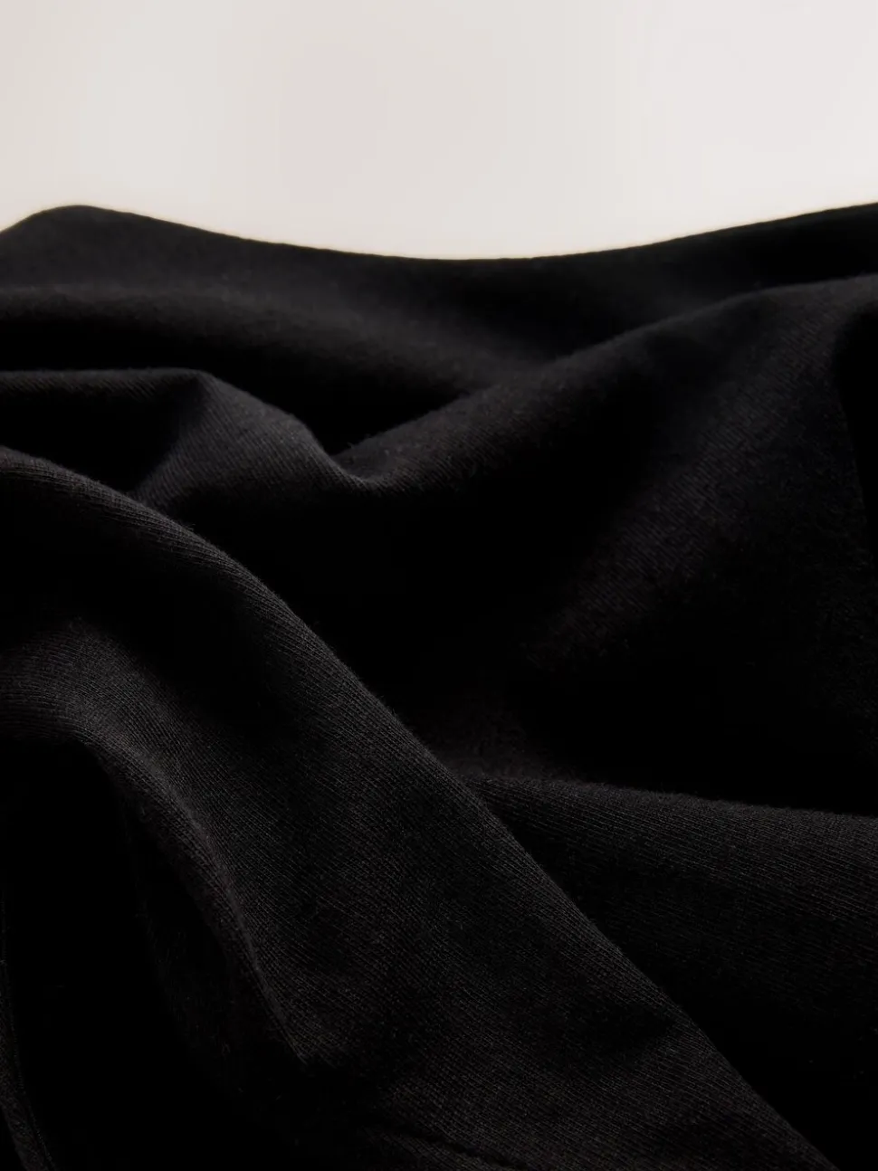 Black Cotton Blend Sleeveless Drape Top