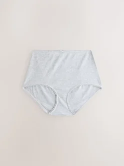 Black Cotton Rib Knickers 7 Pack
