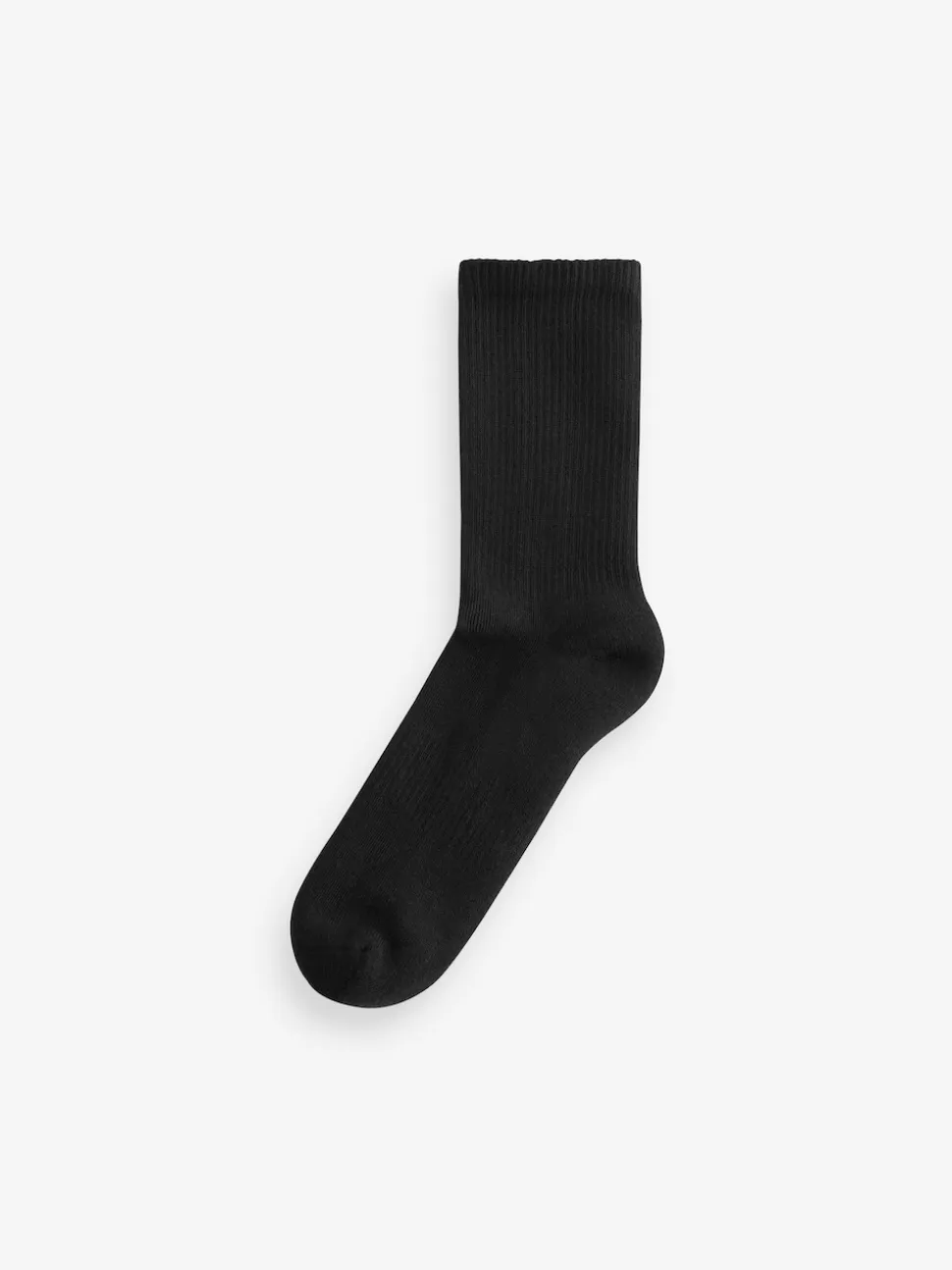 Black Cushion Sole Ribbed Sport Ankle Socks 3 Pack With Arch Support