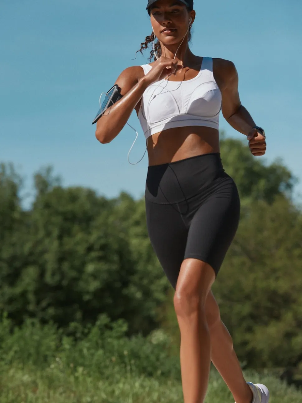 Black Cycle Sports Dry Tech Tummy Control Shorts