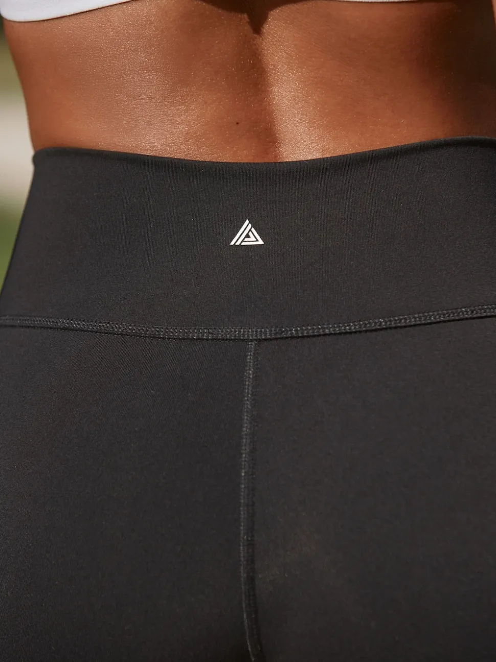 Black Cycle Sports Dry Tech Tummy Control Shorts