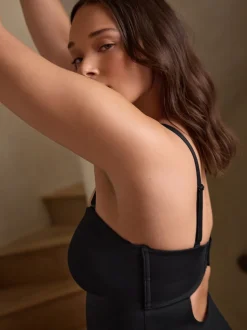 Black DD+ Minimising Bandeau Tummy Control Thigh Smoother