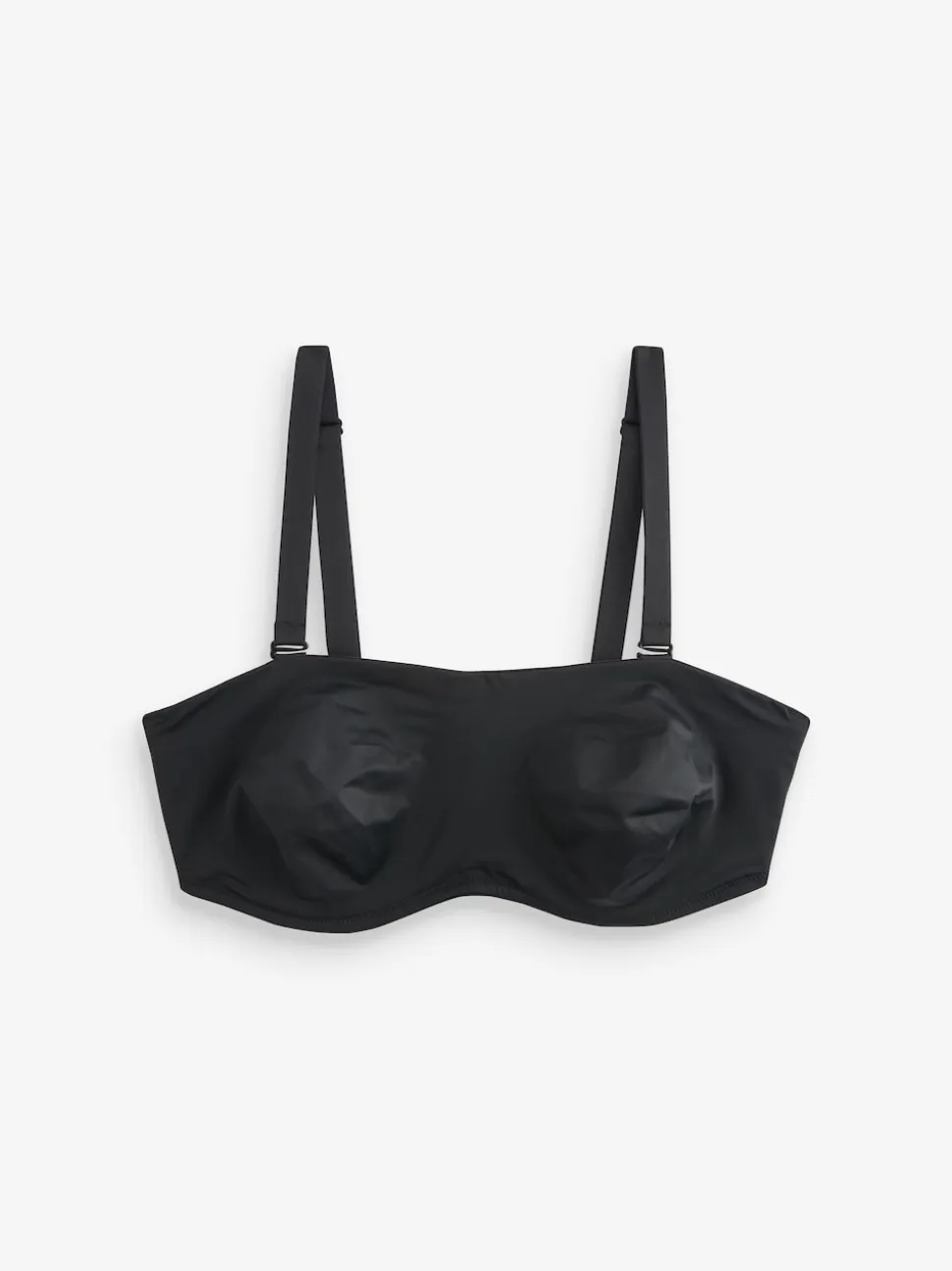 Black DD+ Non Pad Minimise Strapless Bandeau Bra