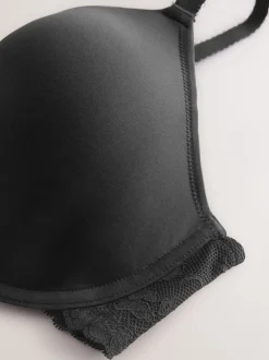 Black DD+ Pad Full Cup Smoothing Ultimate Comfort T-Shirt Bra