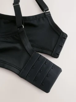 Black DD+ Supersoft Comfort Padded Strap Minimising Full Cup Bra