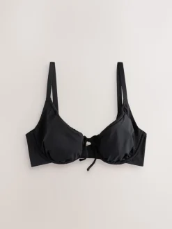 Black DD+ Wired Non Padded Bikini Top