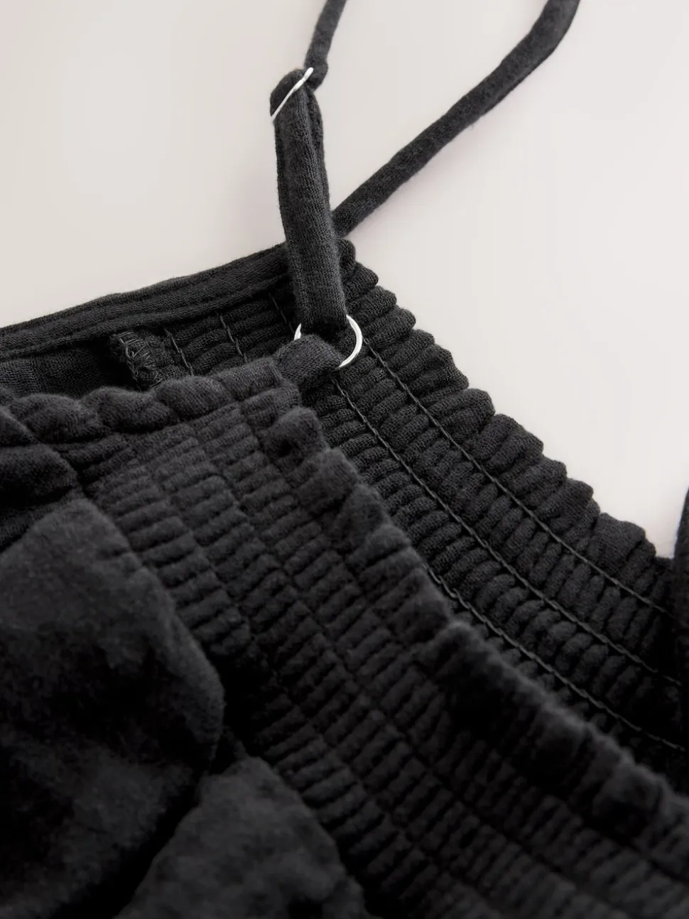 Black Double Cloth Playsuit