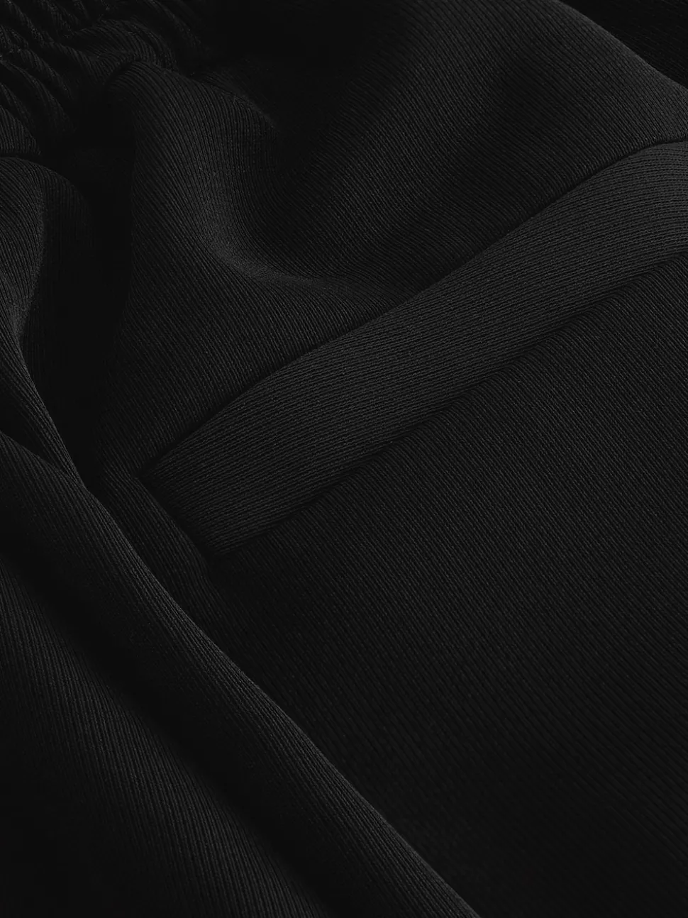 Black Elastic Back Wide Leg Trousers