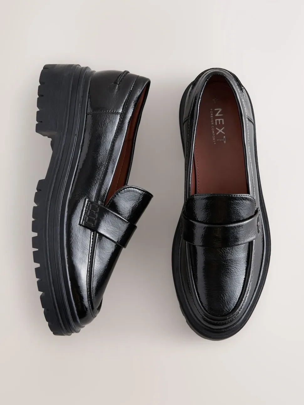 Black Extra Wide Fit Chunky Loafers
