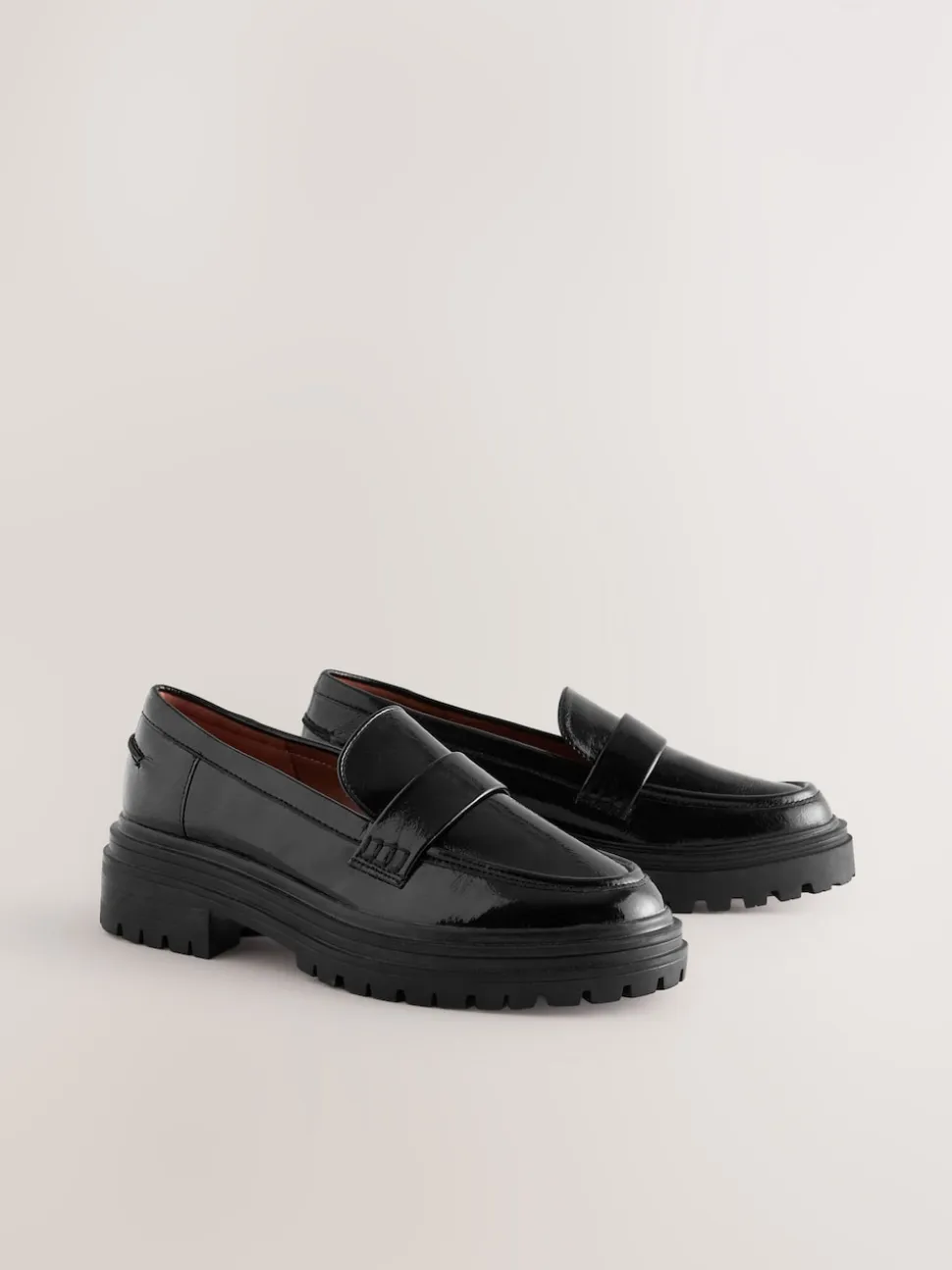Black Extra Wide Fit Chunky Loafers