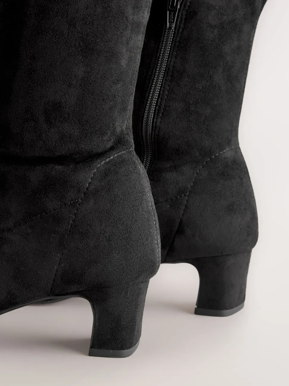 Black Extra Wide Fit Forever Comfort® Chisel Toe Knee Sock Boots