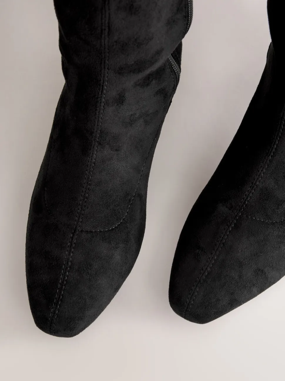 Black Extra Wide Fit Forever Comfort® Chisel Toe Knee Sock Boots
