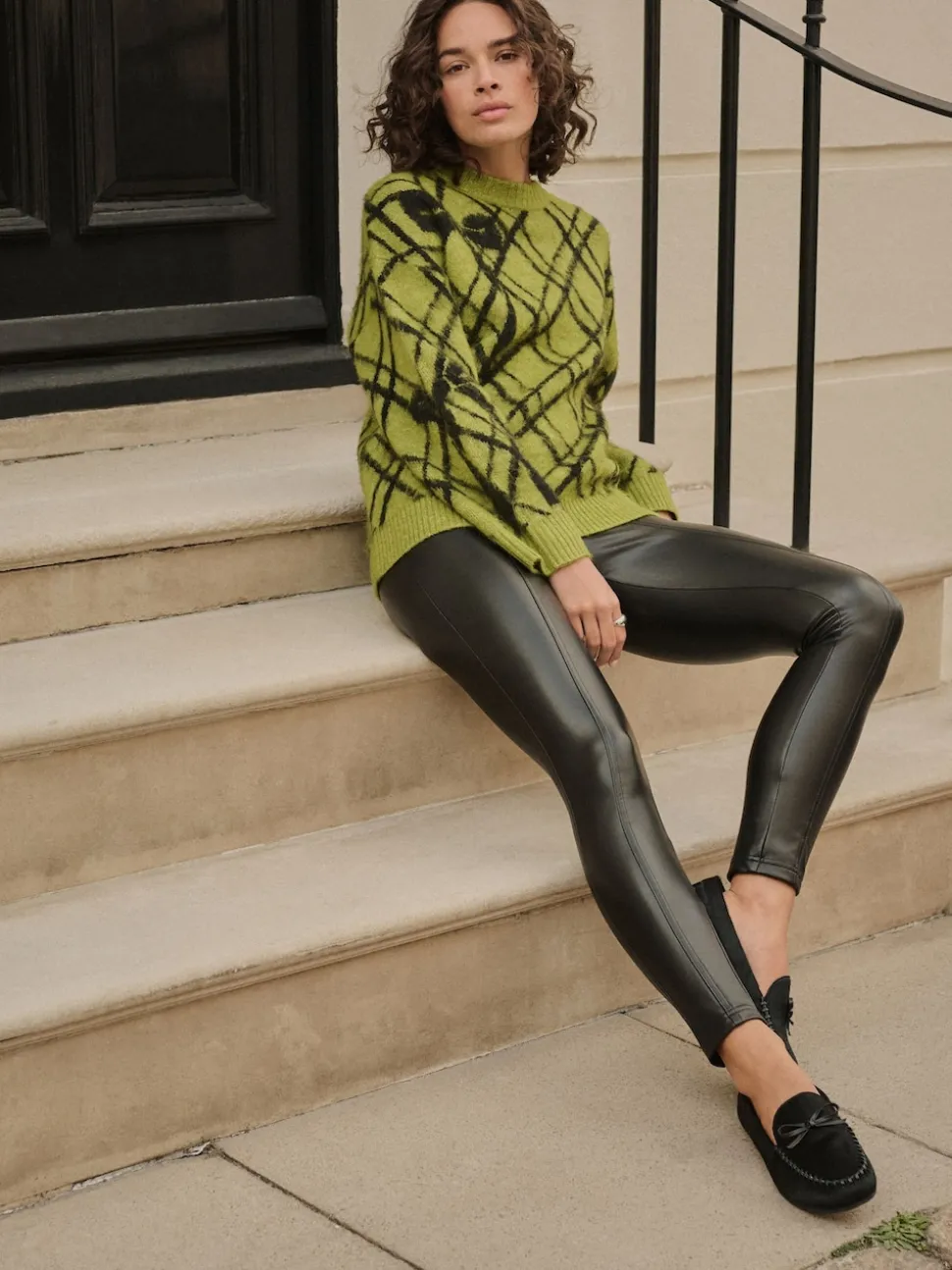 Black Faux Leather Leggings