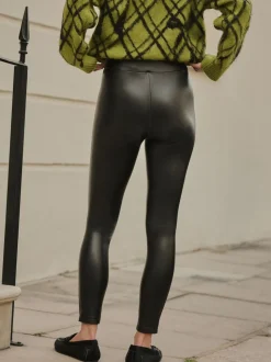 Black Faux Leather Leggings