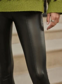 Black Faux Leather Leggings