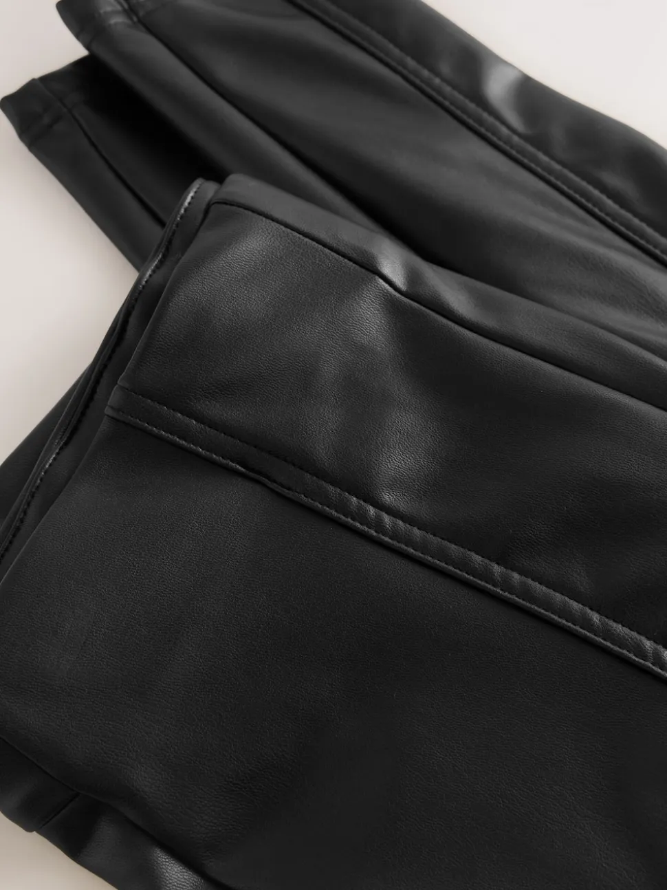 Black Faux Leather Leggings