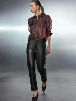 Black Faux Leather Skinny Fit Trousers